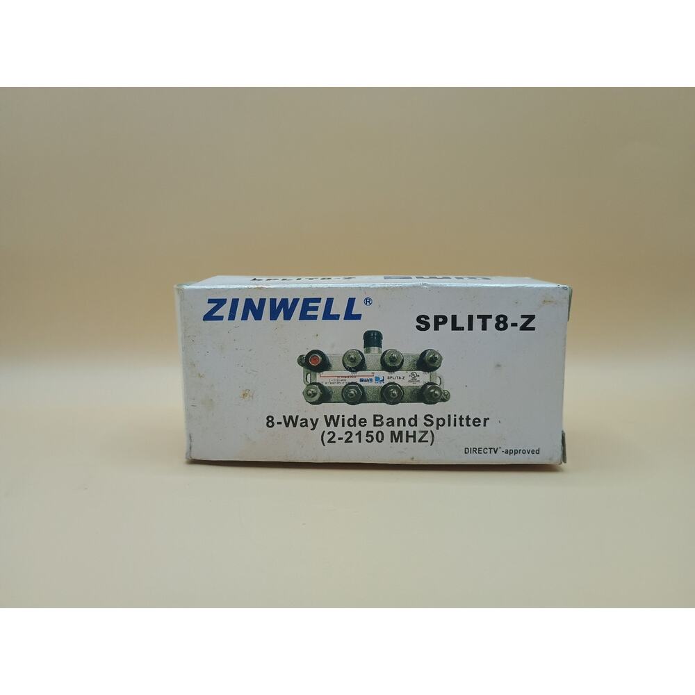 Zinwell 8-Way Wide Band Splitter 2-2150 MHz | Model SPLIT8-Z | DIRECTV SWiM Appr